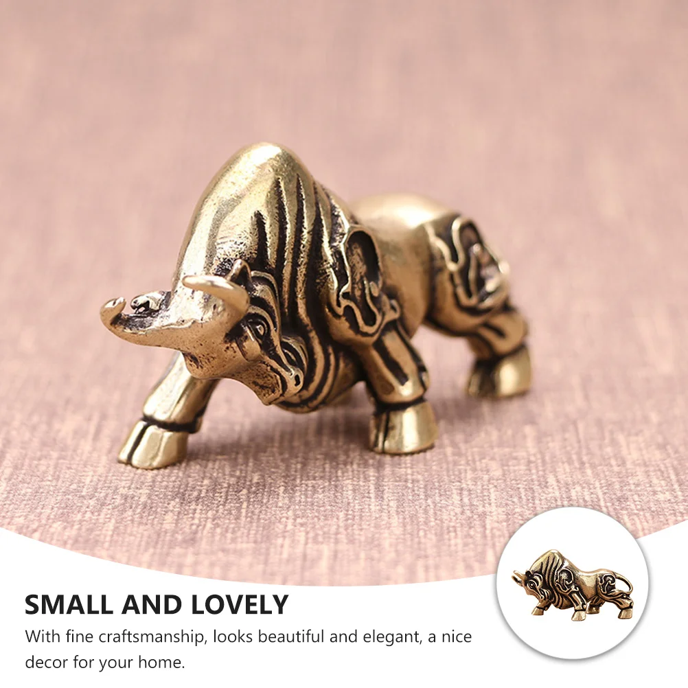 

Brass Ox Shape Desktop Ornament Fine Craftsmanship Smooth Polished Metal Adornment for Home Decor Decoration Ox Shape Ornament