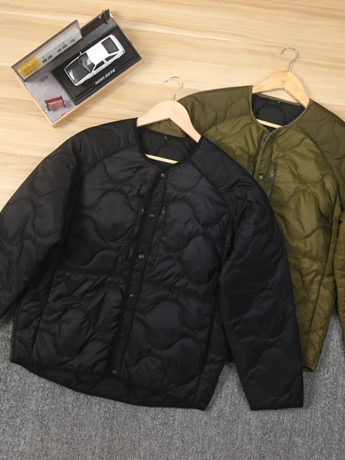 

Мужская модная городская одежда, легкая хлопковая куртка, круглое стеганое пальто, теплая повседневная верхняя одежда, чистый цвет