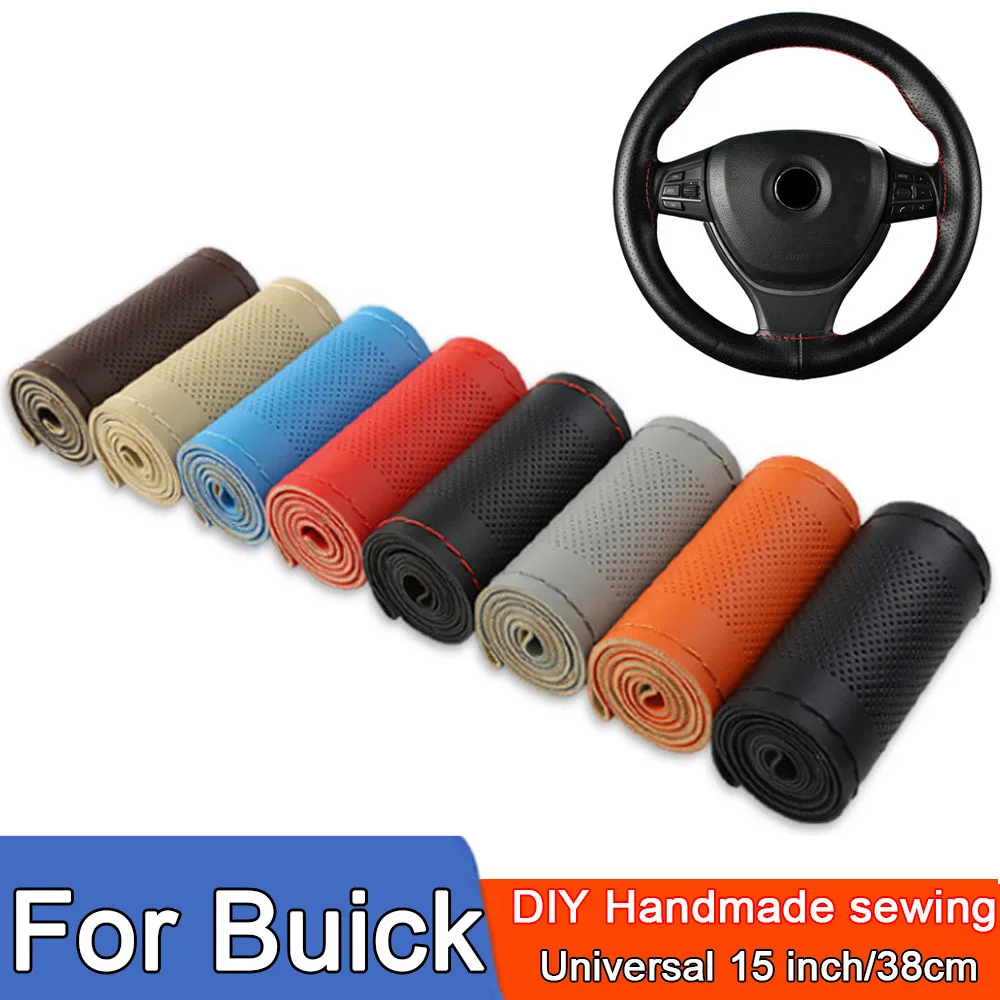 Universal Pu Leather Car Steering Wheel Cover 38cm Sewing Breathable Cover For Buick Regal Envision GT XT Excelle ENCORE Vervno