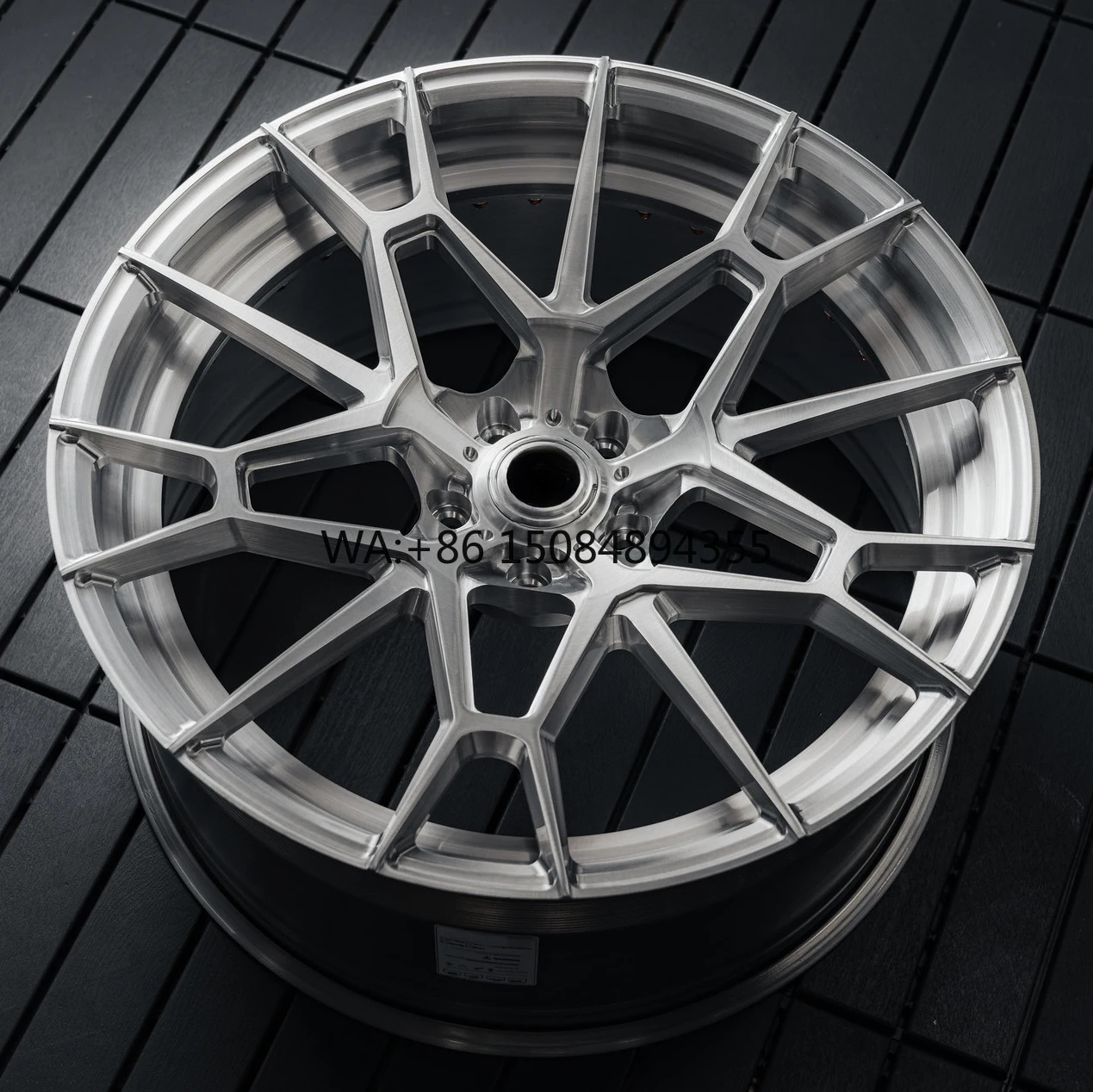 

Brushed Silver Forged STAR Multi Spoke Concave Rim T6061 Alloy Wheels Hub 18 19 20 21 22 23 24 Inch 5X112 5X108 5X114.3 5X120