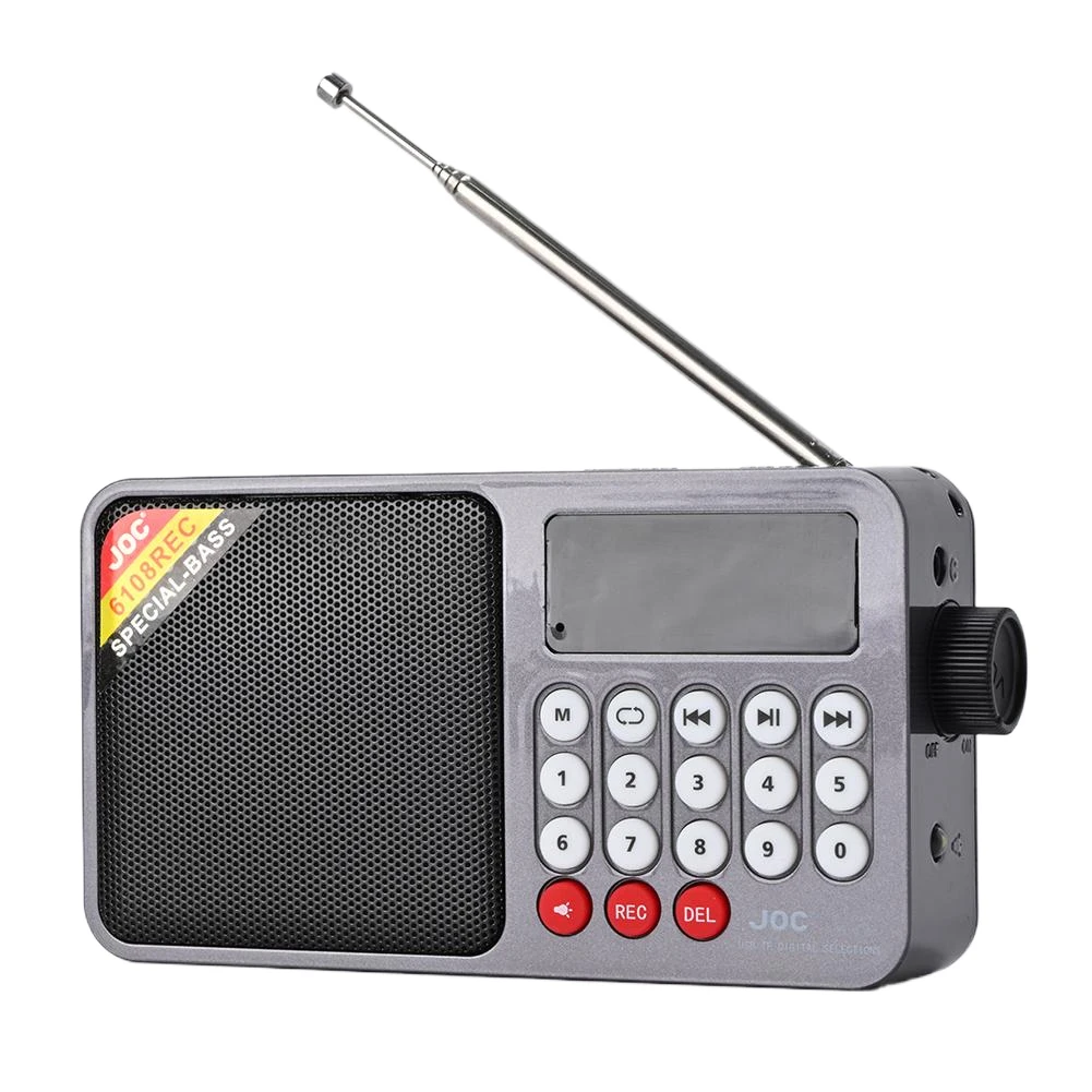 راديو FM رقمي مشغل موسيقى MP3 يدعم بطاقة TF ومحرك USB وراديو محمول مع شاشة عرض LED للمنزل في الهواء الطلق #5