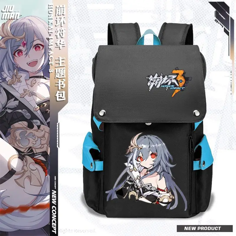 

Honkai Impact 3Rd Game Bronya Mebius Chiana Anime Backpack For Men And Women Students TT Anime
