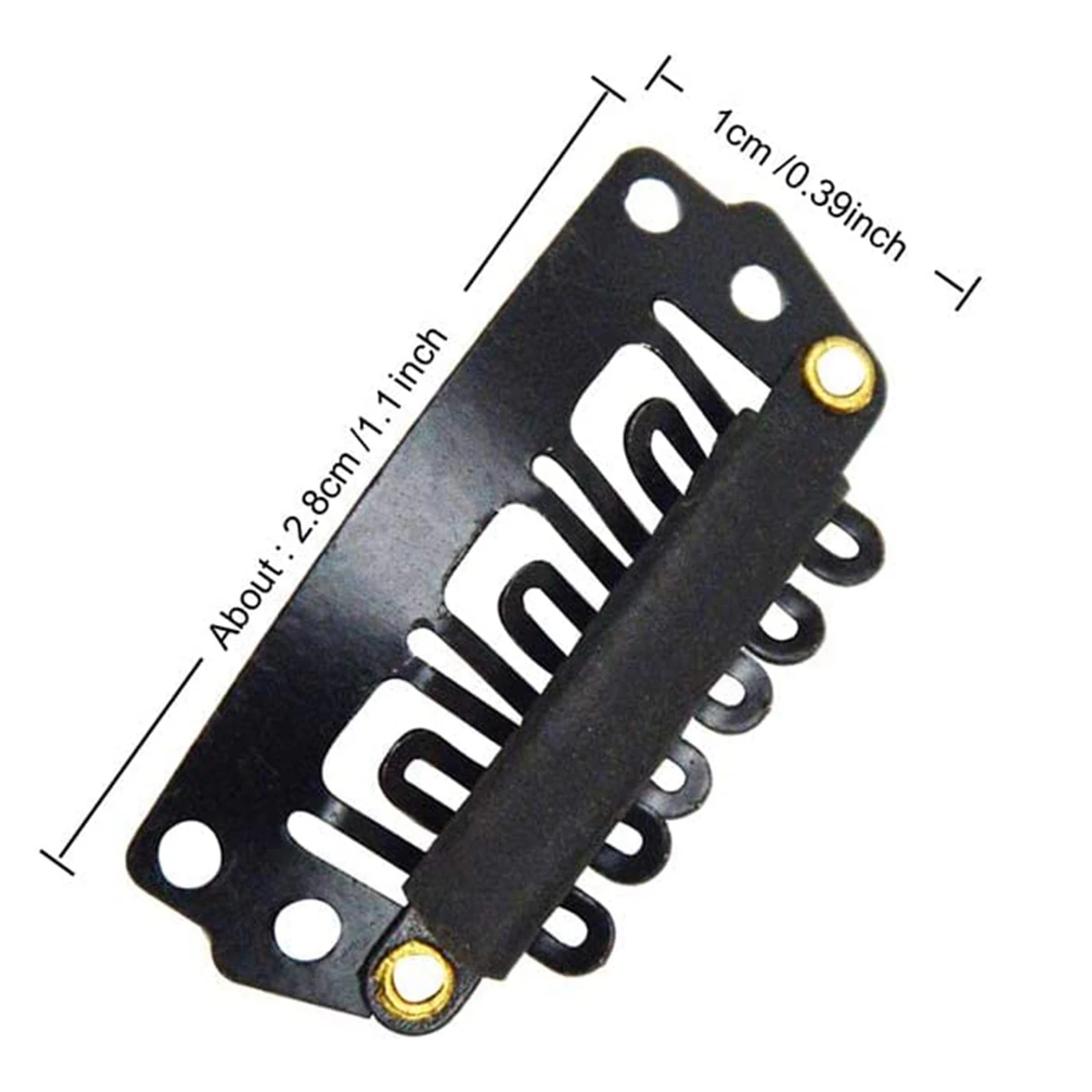 20 шт./лот, черный цвет, 2,8 см, заколки для волос, парики, наращивание волос, U-образные зажимы