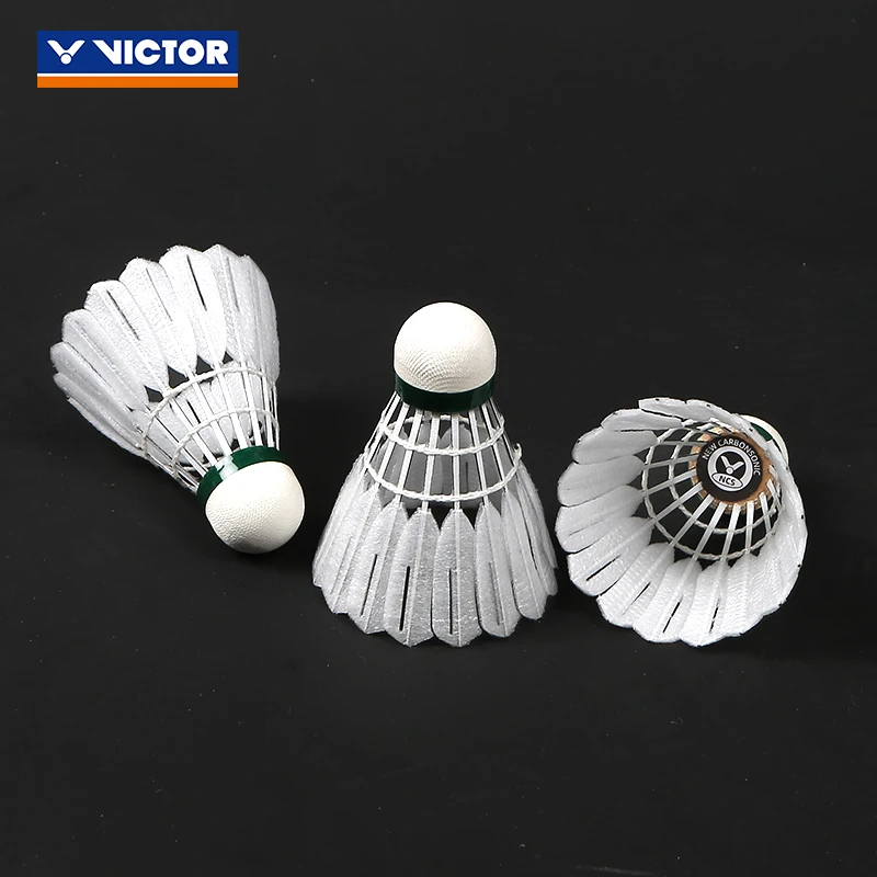 12 pcs/tube VICTOR badminton shuttlecocks NCS carbon sound artificial badminton flight stable and durable game ball