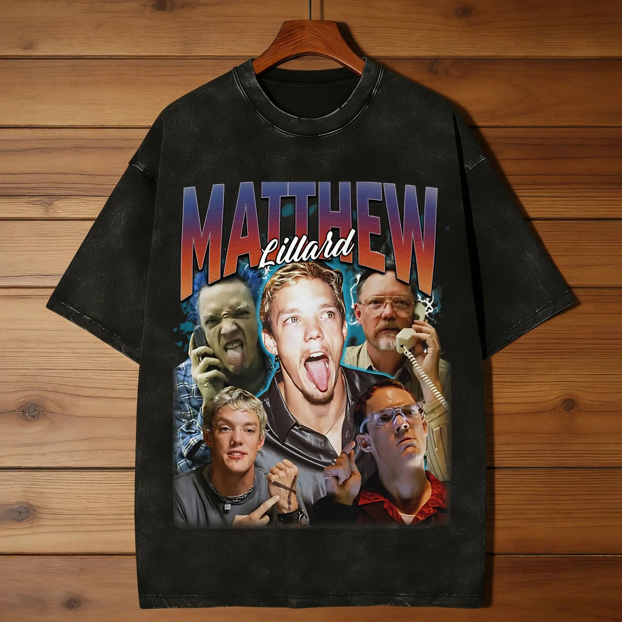 Funny Matthew Lillard T-Shirts Men Round Neck Pure Cotton Washed T Shirts  Short Sleeve Tee Shirt Plus Size Clothes