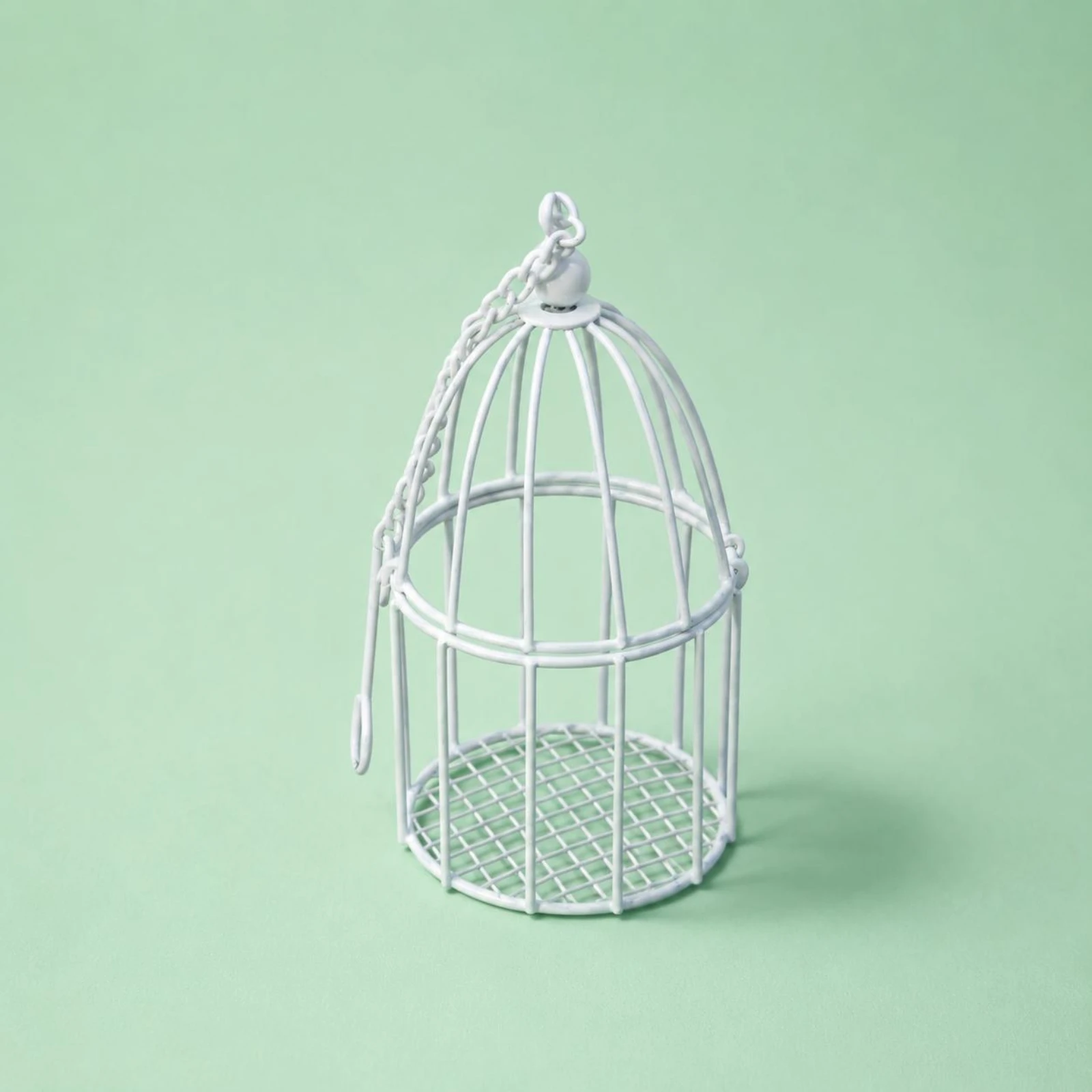 Miniature Birdcage Openwork Hanging Birdcage Ornament Decorative Enclosure Outdoor Use European Design for Garden