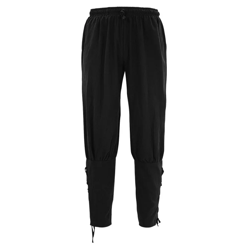 

Викинг-навигатор, костюм пирата, брюки, готические брюки эпохи Возрождения, костюм для косплея, новые мужские брюки с ремешками на щиколотке, средневековые