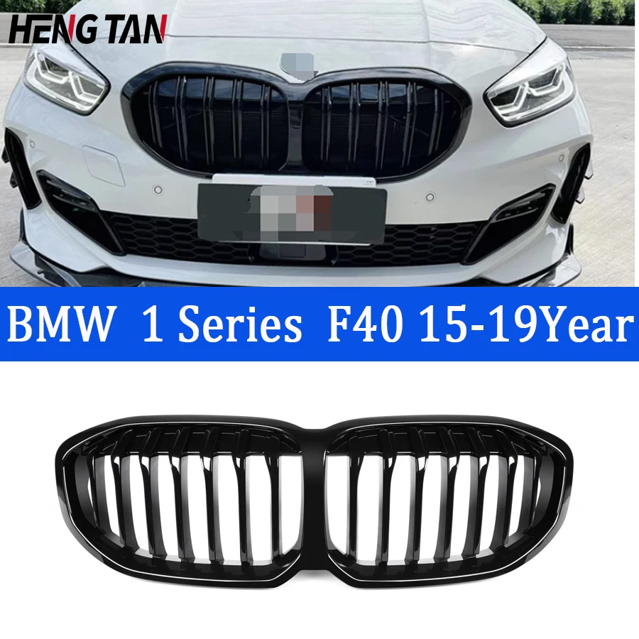 

For BMW 1 Series F40 128i M135i 2019+ Car Styling ABS/ Front Bumper Middle Grille Frame Grill Mesh Cover Body Kit