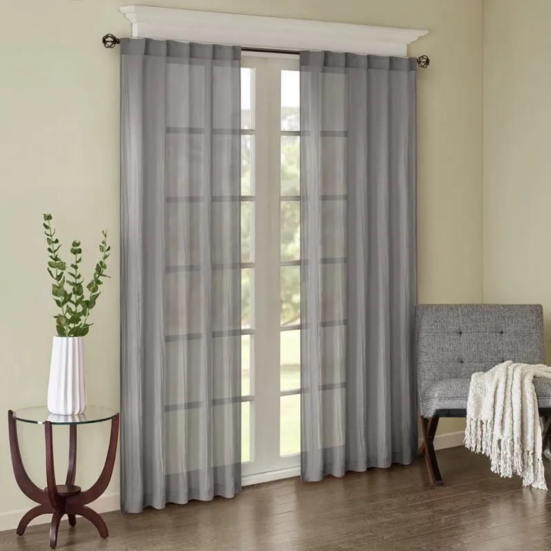 

Solid Crushed Curtain Panel Pair(2 Pcs Window Panels)