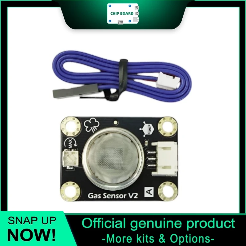 

DFRobot Gravity MQ2 Gas Detection Module, LPG/Propane/Methane Sensing, Fast Response Analog Output Adjustable