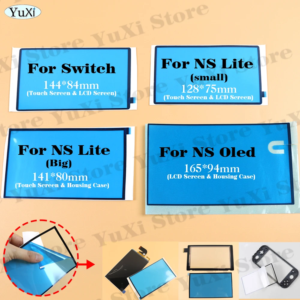 For Switch Lite Oled Host LCD Touch Screen Dustproof Sponge Pad Double Sided Adhesive Pad Rubber Frame Sticker for NS Game