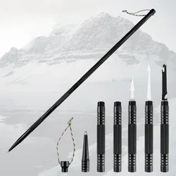 Aluminium Alloy Multifunction Outdoors Walking Sticks Professional Climbing Equipment Non-slip Handle Camping Hiking Tools