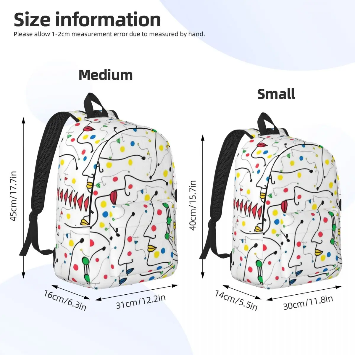 Yayoi Kusama Art Polkadot Cool Backpack para homens e mulheres, mochila esportiva, escola secundária, negócios, bolsas de lona da faculdade