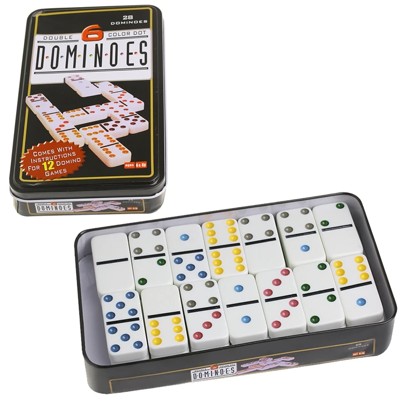 Domino Box Spielzeug Spiel Set 28 Doppel 6 Reise Domino für Kinder Kinder