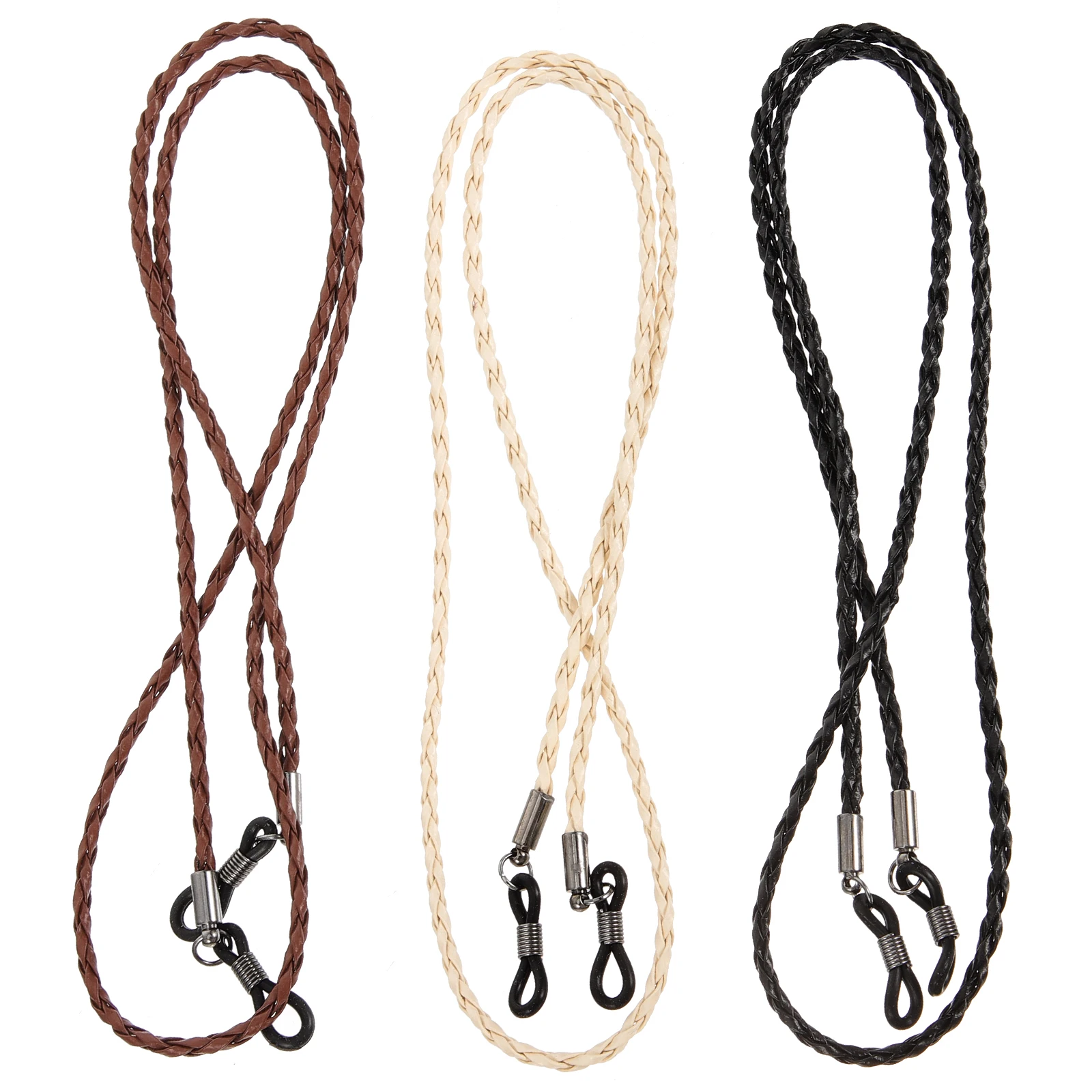 

3pcs Eyeglasses Holder Anti-lost Rope for Glasses Farsighted Reading Sunglasses Strap Lanyard Black Brown Beige Outdoor Sports