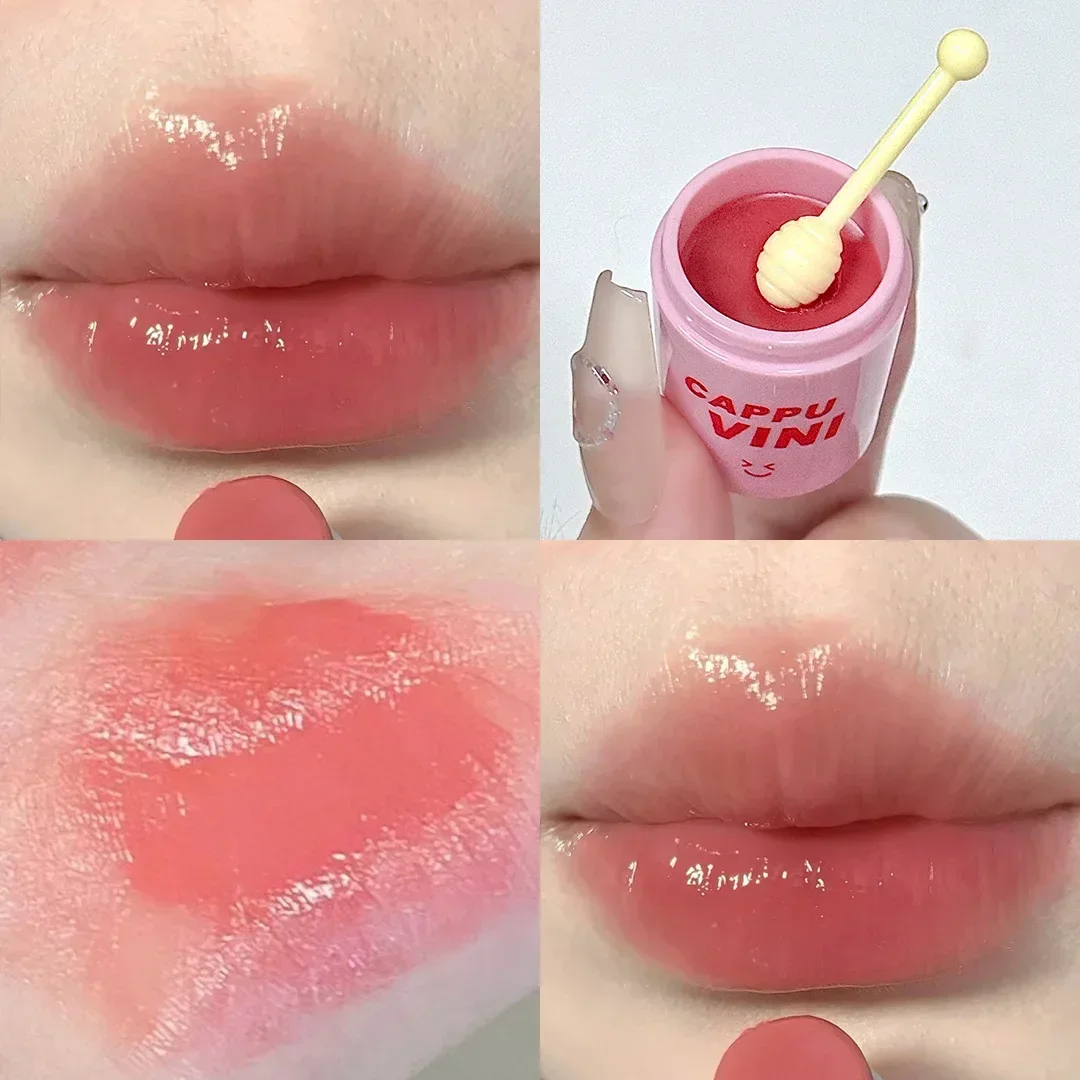 1pc/3pc bonito pouco leite pode lipgloss hidratante espelho água lipgloss sexy vermelho matiz labial bálsamo labial maquiagem cosméticos coreanos