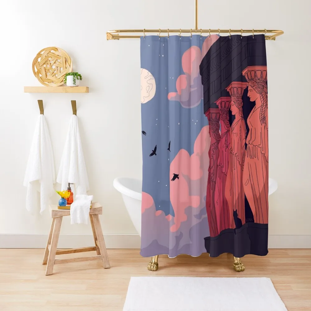 

Caryatids at Dusk Shower Curtain Shower For Bathroom Bathroom Decor Curtain