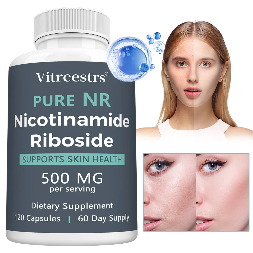 Nicotinamide Riboside Capsules 500mg, Support NAD+ Levels Boost Cellular Energy Anti-Aging Improve Sleep & Daily Vitality, Vegan