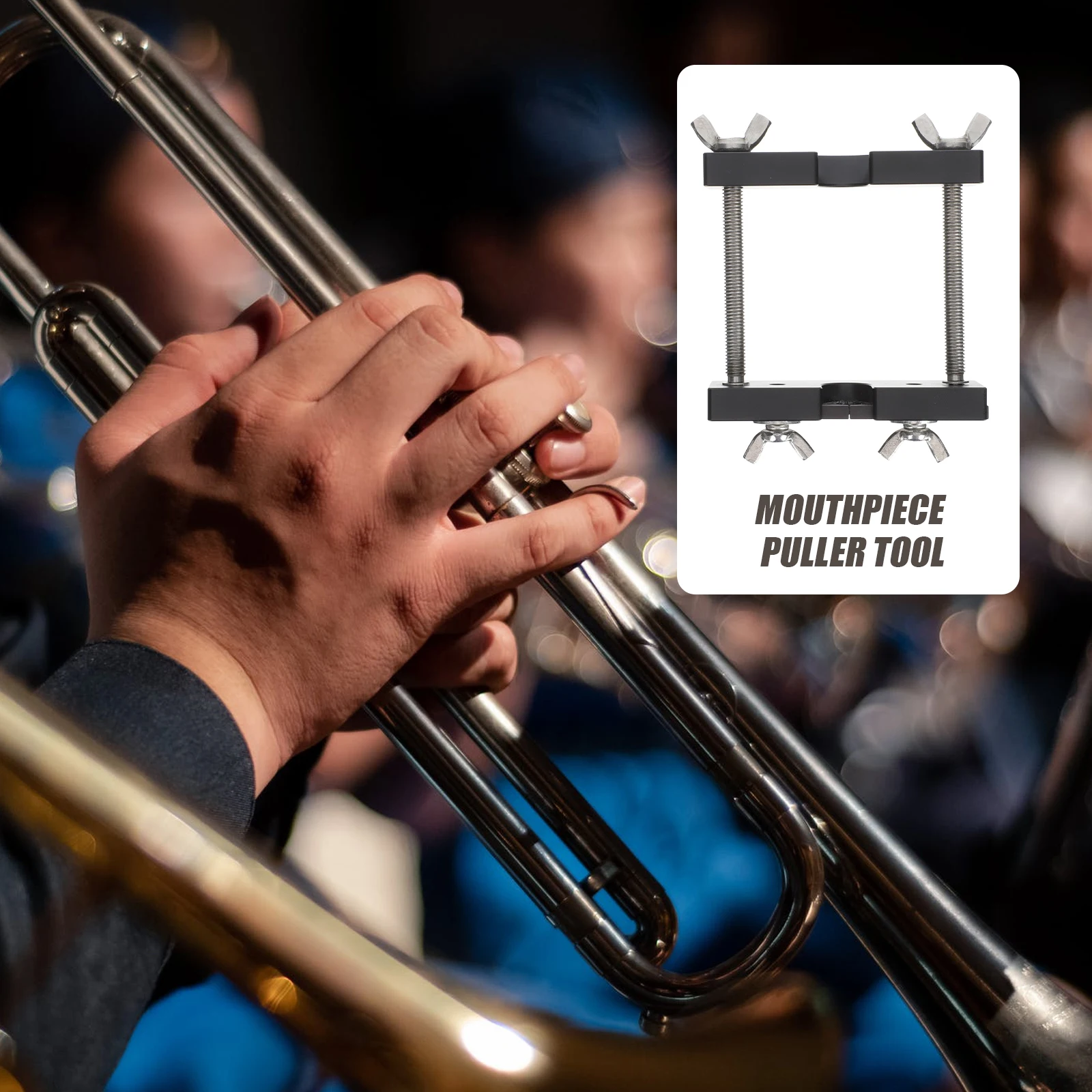 

Small Mouthpiece Extractor Black Aluminum Holder for Instrument Trombone Puller Adjustable Remover Brass Wind Parts Accessories