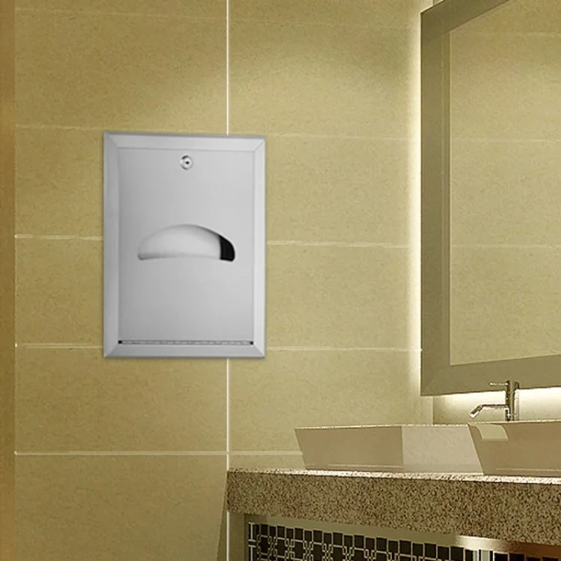 

Stainless Steel Toilet Paper Holder-Disposable Seat Cover Storage Box Rustproof&Waterproof Bathroom Organizer forHome Easy Mount