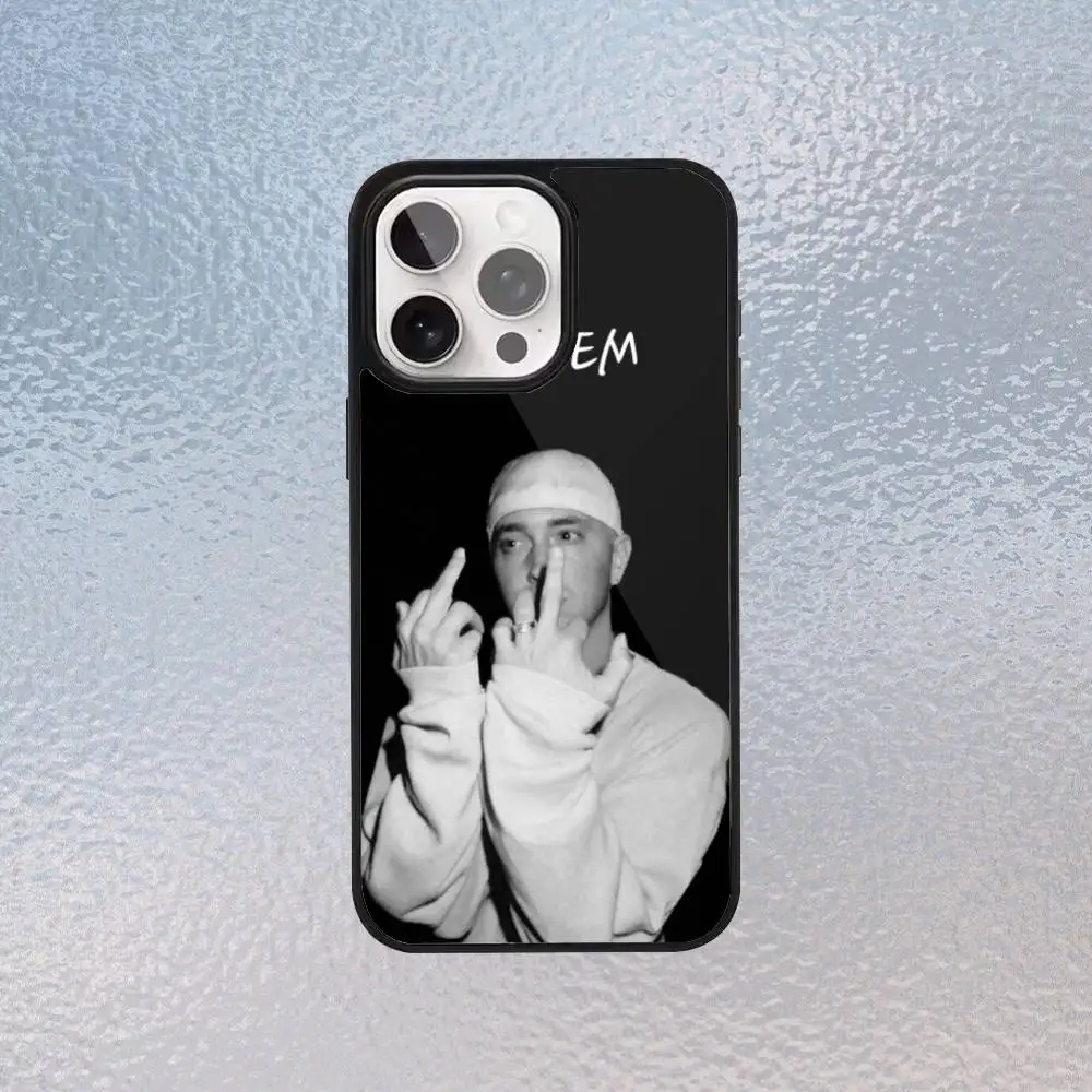 La funda de teléfono Rapper E-Eminem extremadamente atractiva para iPhone17,16,15,14,13,12,11 Plus,Pro Max, carga inalámbrica magnética Magsafe