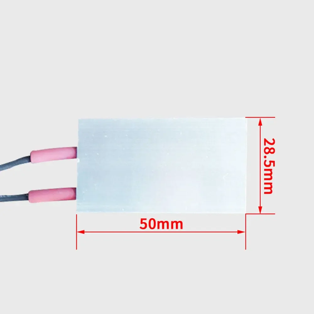 Imagem -04 - Termostato Constante do Elemento do Calefator do Ptc Sensor Elétrico do Aquecimento Incubadora Shell de Alumínio 12v 24v 110v 220v 50x28.5x5 mm