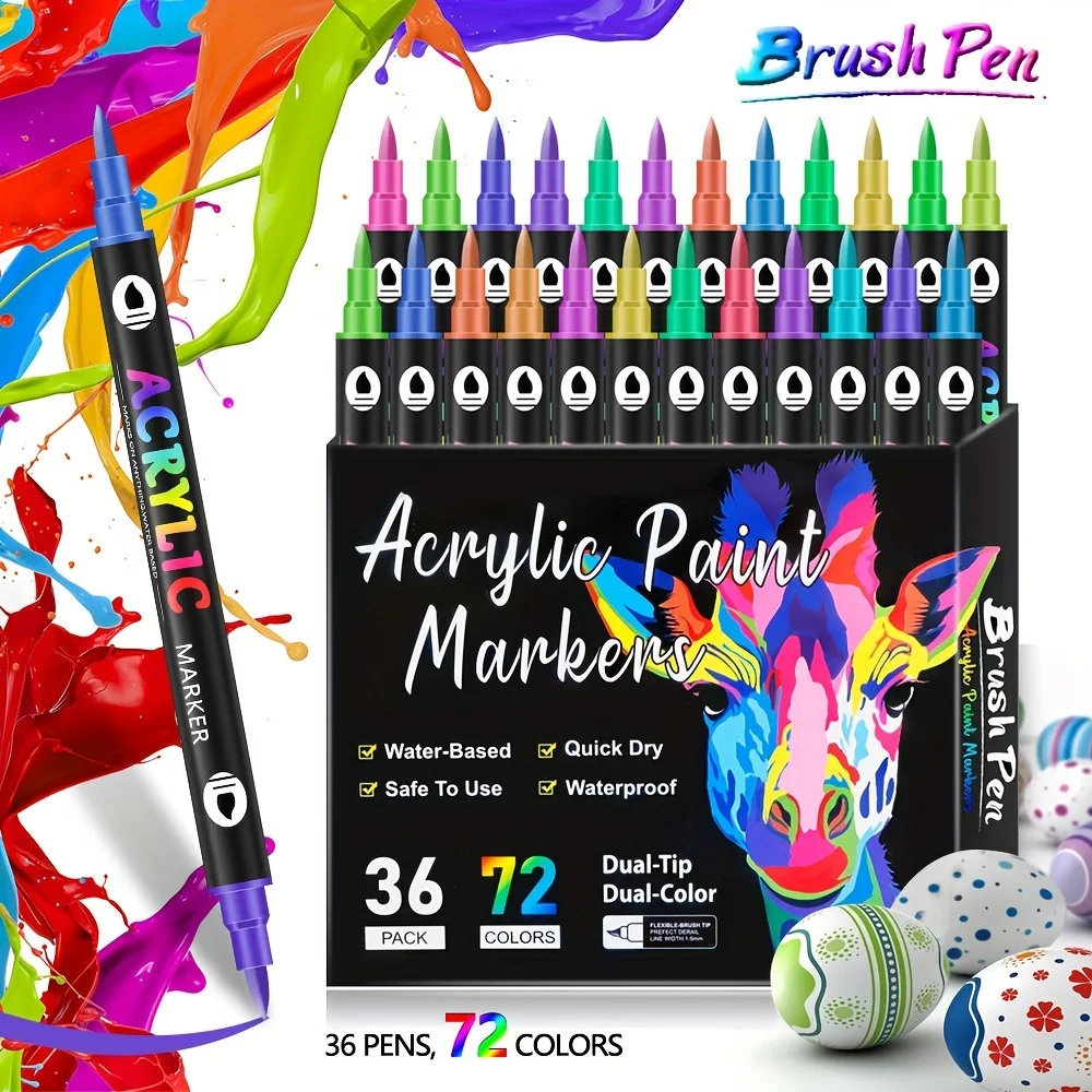 

24/48/72/96/120/168 Colors Double Headed Double Color Marker Art Set DIY Tattoo Art Crafts Artwork Art Vivid Quick-Dry Pigments