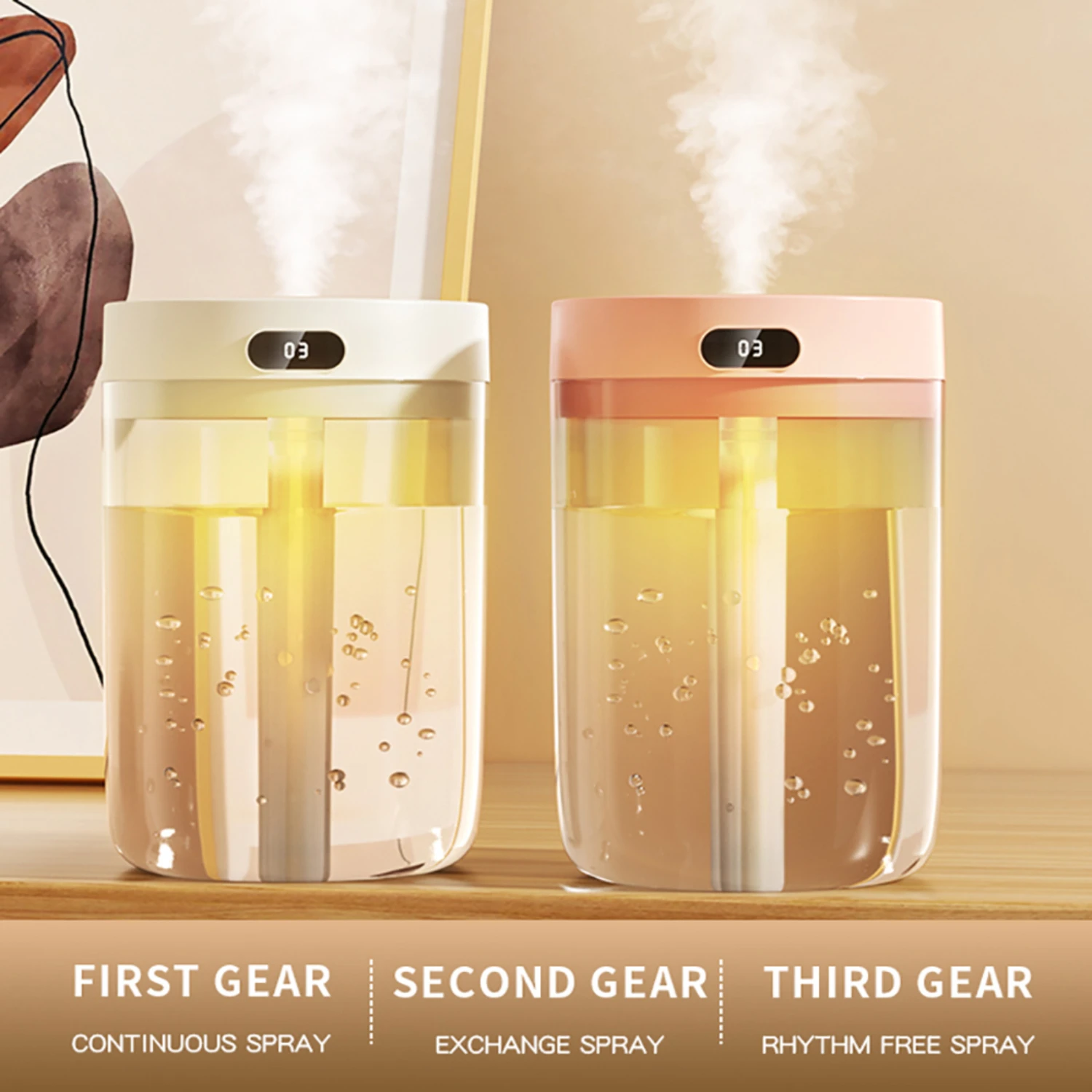 L โหมดหมอกและไฟเปลี่ยนสี7สีสำหรับน้ำมันหอมระเหยและผ่อนคลาย