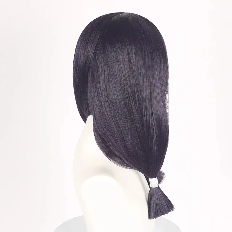 Curse The Spirit Iori Utahime Cosplay Wig Dark Purple Synthetic Medium Long Double Braids Wig Anime Coser Cute Girl Wig Party