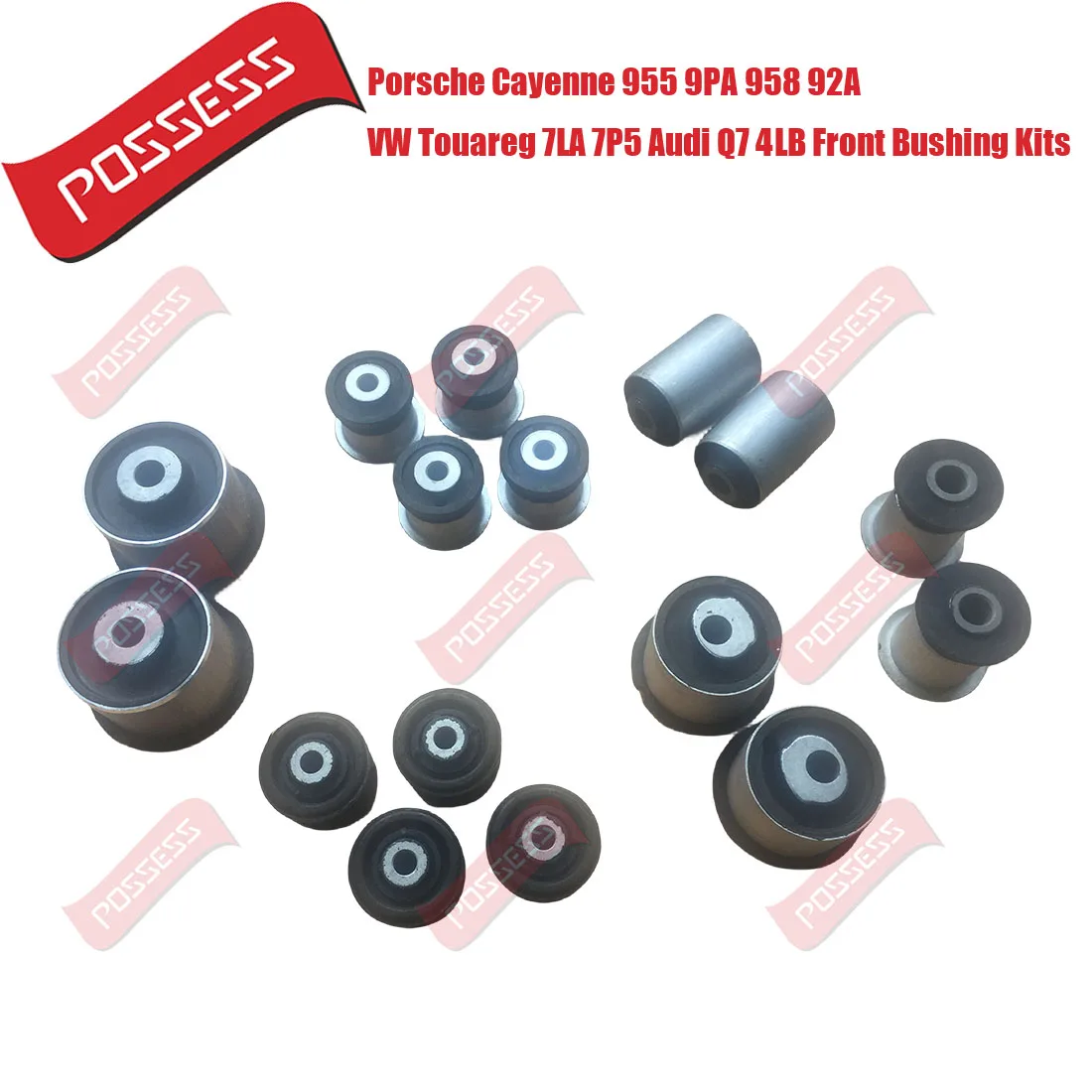 10 Pieces Front Suspension Control Arm Bushing Kits For Porsche Cayenne 955 9PA 958 92A Volkswagen Touareg 7LA 7P5 Audi Q7 4LB