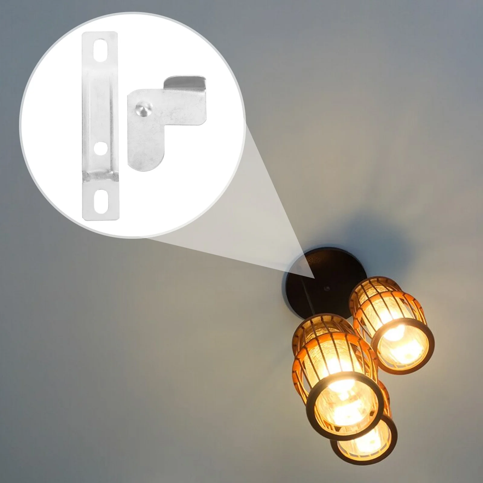 

10pcs Ceiling Light Clips Universal Lamp Shade Holder Metal Fixtures Secure Easy Installation Outdoor Surface Mount Canopy