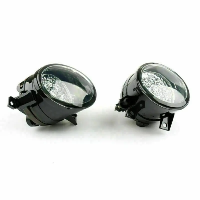 Pair Of Front Clean LED Fog Light Lamp Fits VW Jetta MK5 Rabbit Eos Tiguan