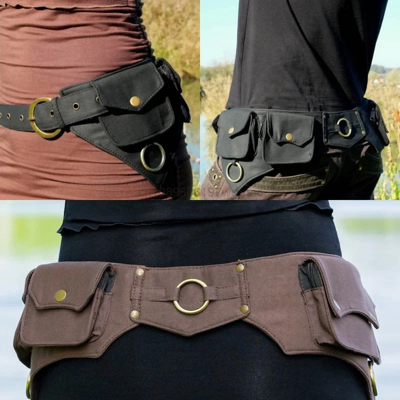 

New Waist Bag Medieval Designed Unisex Outdoor Sporting Travelling Hip-Hop Belt Or Style Bag Money Street Waist Bag