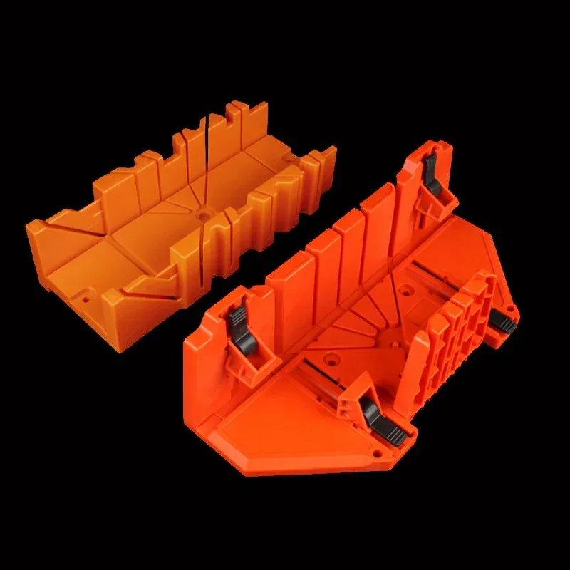 Wood Cutting Clamping Miter Box With Back Saw 90 Degree 45 Degree Multi-angle Jig Kit Woodworking DIY Tools ABS Saw Cabinet