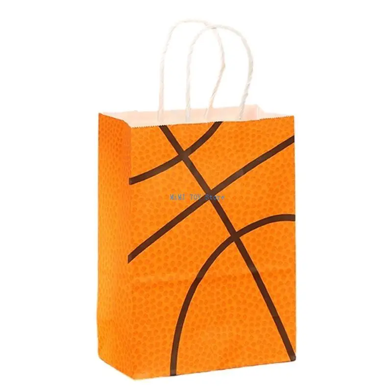 

24BE Kraft Bags for Football Theme Birthday Party Supply Football Gift Bags 12pcs