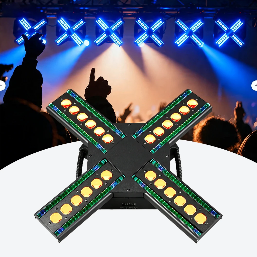 

Светодиодный прожектор STORM24 RGB DMX512 с активацией звуком, функцией Master-Slave, мощностью 120 Вт для дискотек, вечеринок и шоу