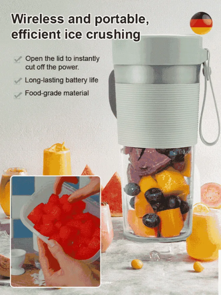 

Household Portable Small Electric Mixing Cup TYPE-C Rechargeable Waterproof Fruit Juicer
