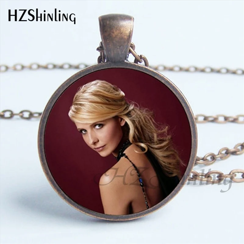 NS-00753 New Design Buffy the Vampire Slayer Necklace Handmade Buffy the Vampire Slayer Moon Photo Glass Cabochon Necklace HZ1