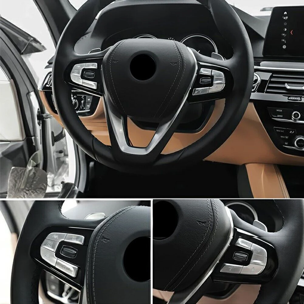 Eye Catching Silver Steering Wheel Switch Button Cover Trim Stickers for BMW 5 G30 G38 X3 G01 18 22 Instant Style Upgrade