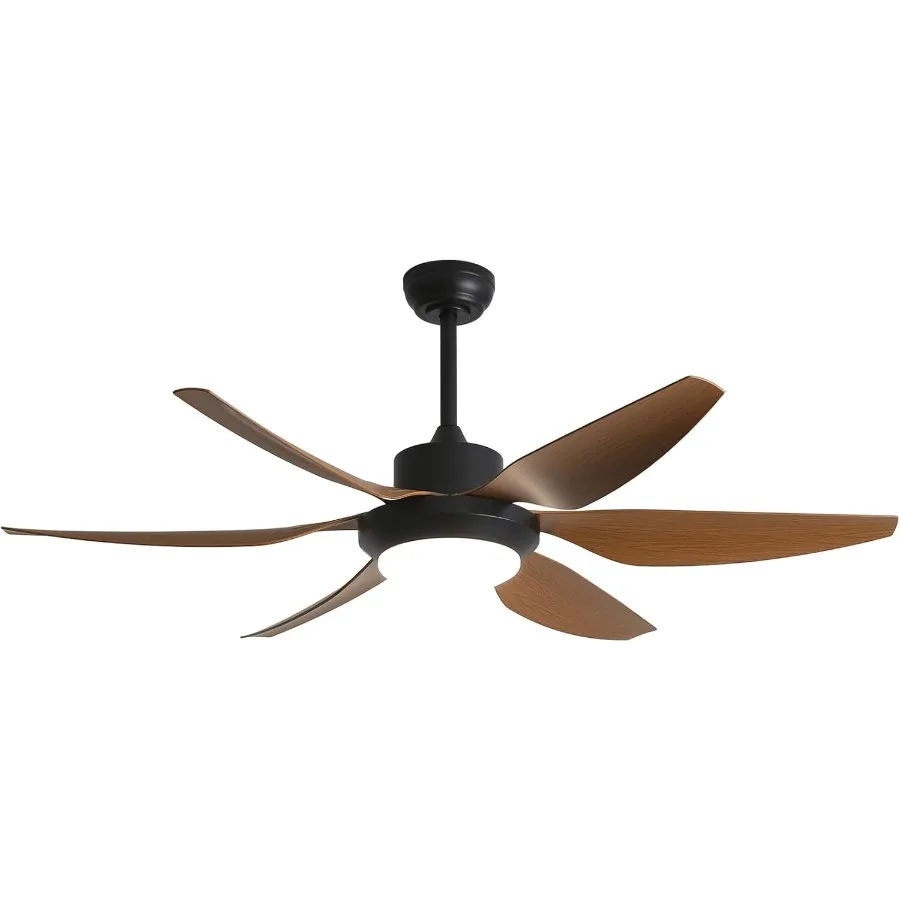 54 Ceiling Fans with Lights Remote Control Outdoor Ceiling Fan with 6 ABS Blades Reversible DC Motor and Dimmable LED Light Mod
