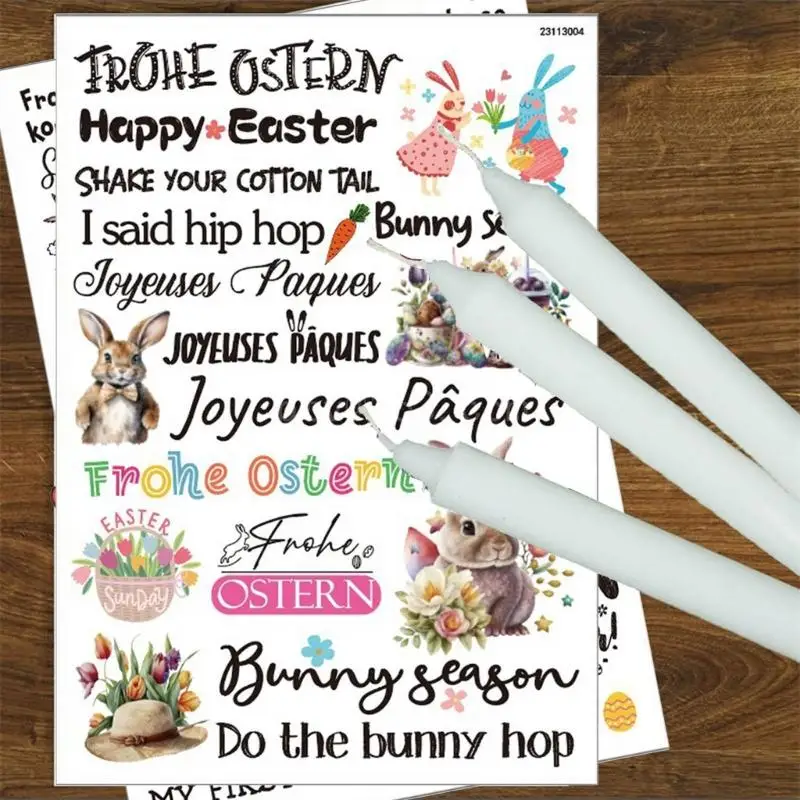 Transform Your Home with Easter Water Transfer Stickers Perfect for Family Gatherings Create Beautiful Easter Decoration