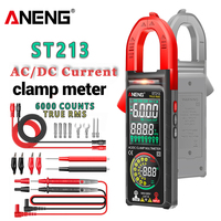 ANENG ST213 Digital Clamp Meter DC/AC Current 6000 Counts 400A Amp Multimeter Large Color Screen Voltage Tester Car Hz NCV Ohm