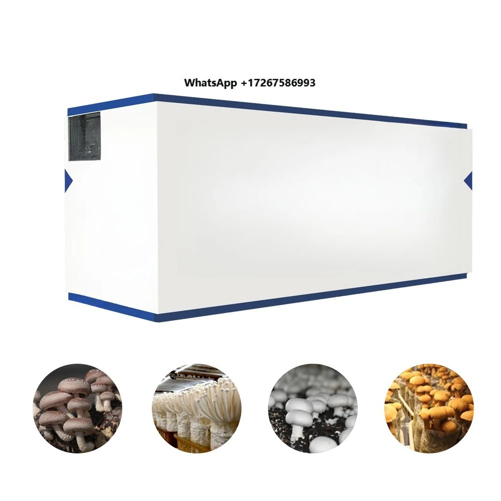 Kingfit Automatic Smart Motor PLC Air Cooled Mushroom/Vegetables Planting System Growing Cabinet Anticorrosion Frame Humidity