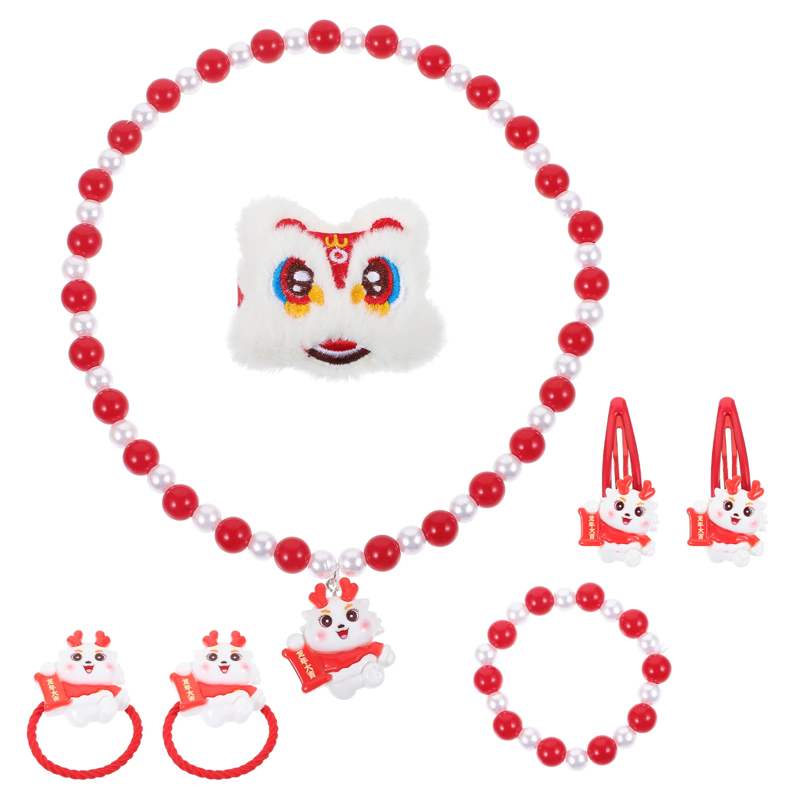 

Children Necklace Bracelet Set Jewelry for Girls Toddler Little Girl Cute Decorative Safe Birthday Party Christmas Halloween