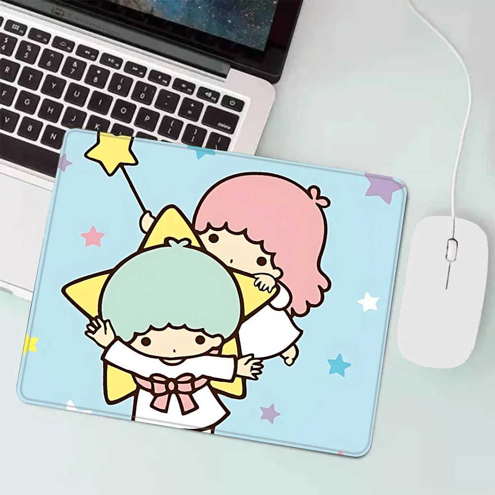 Cute LittleTwin Stars Gaming Mouse Pad XS Small Mousepad For PC Gamer Desktop Decoration Office Mouse Mat Deskmat Rug