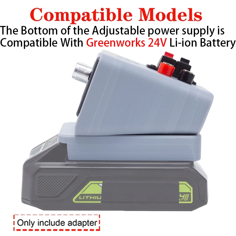 CNC adjustable DC regulated power supply for Greenworks 24V Li-ion battery Adapter Buck-boost controllable power supply