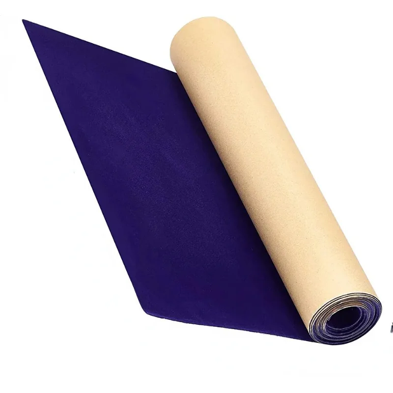 45cm*1/3/5/10m Blauer Selbstklebender Flockstoff Samt-Stoff Klebender Velours-Stoff für Schmuckboxen und Auto-Innenausstattung – Detail 4