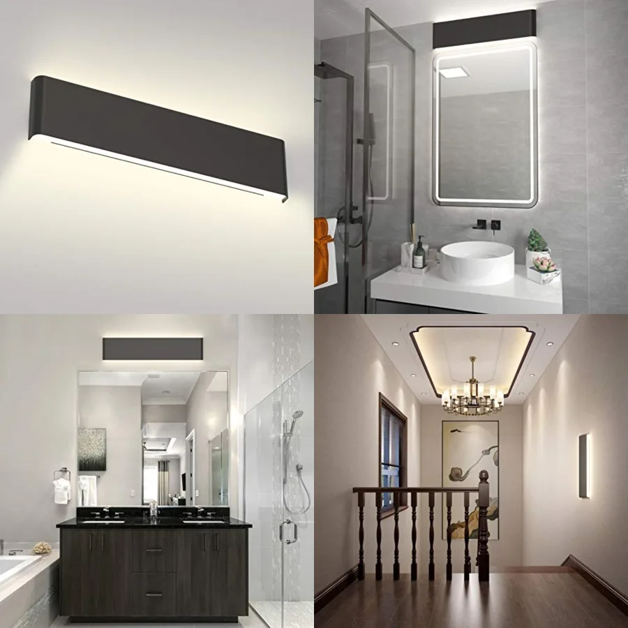 

24in/20W LED Matte Modern Vanity Matte Wall Up Down Wall Mount s Indoor Modern Wall for Bathroom 4000K