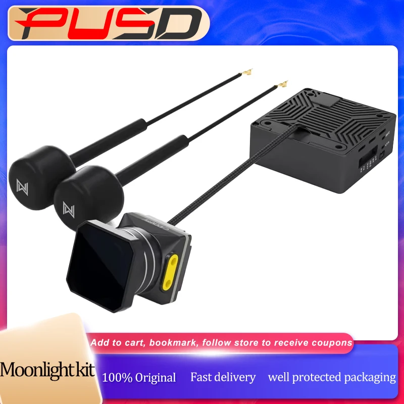 

Walksnail Moonlight Kit 4k/60FPS FOV 160 ° Камера Startlight с поддержкой гиропотока, встроенные двойные антенны EIS 2-6S для RC FPV Drone