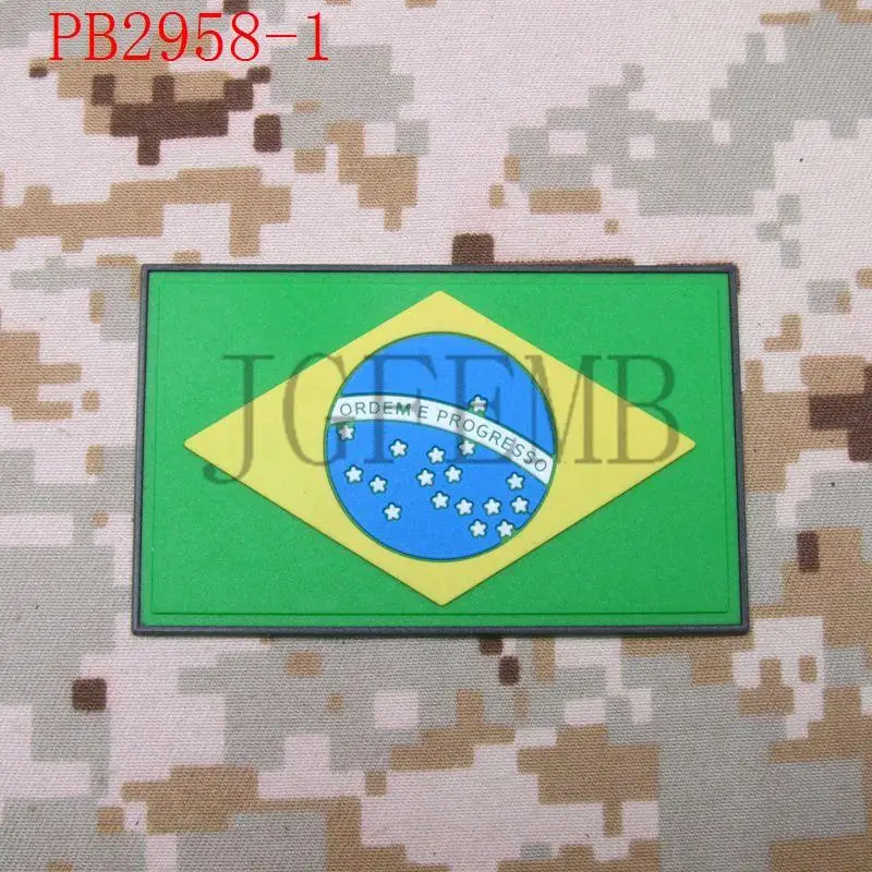 3D PVC patch for Brazil national flag